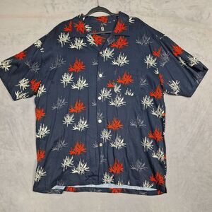 Guess Jeans Hawaiian shirt Mens XL Rayon‎ geometric AOP